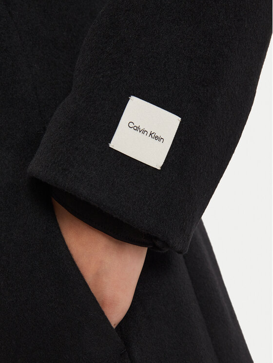 Calvin Klein Calvin Klein Palton de lână K20K207701 Negru Regular Fit