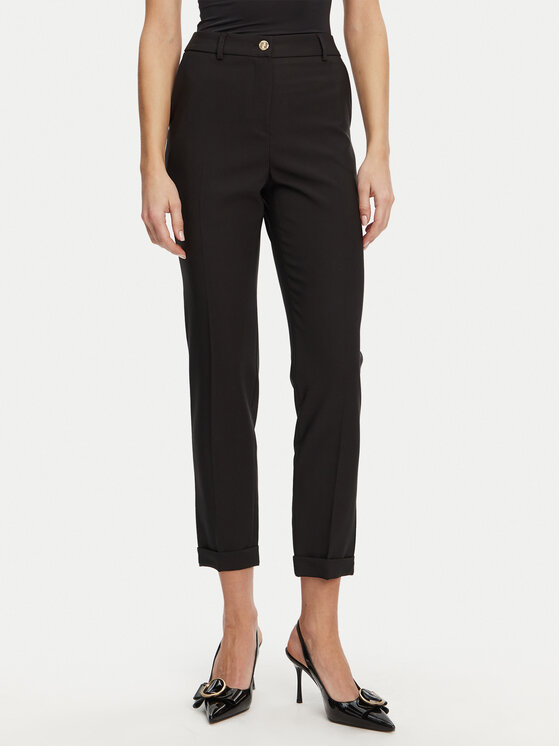 ARTIGLI ARTIGLI Hlače iz tkanine ACPA000837 Črna Regular Fit