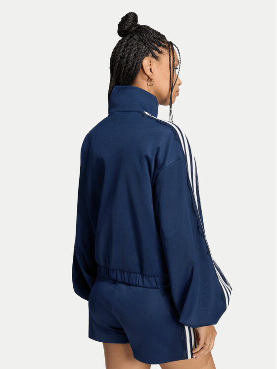 adidas adidas Majica dugih rukava Lace Oversized Archive Track Top LG4277 Plava Regular Fit