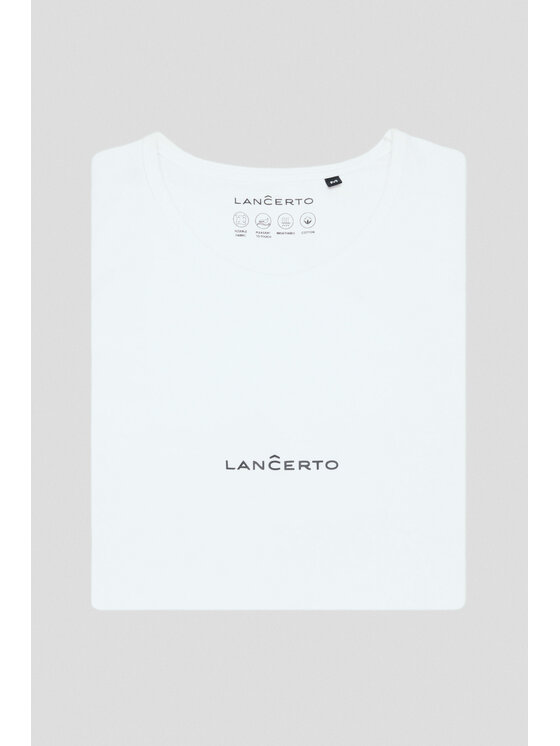 Lancerto Lancerto T-Shirt Calum TS073124000013 Biały Regular Fit
