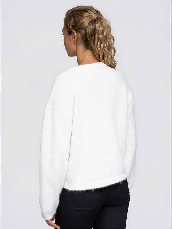 Ombre Ombre Kardigan OW-SW-E0061 Beżowy jasny Relaxed Fit
