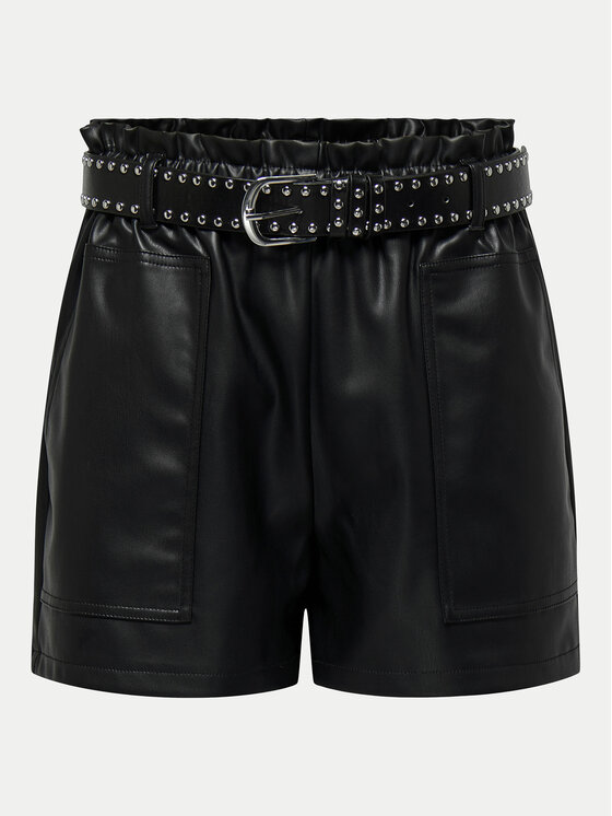 JDY JDY Shorts aus Kunstleder Maya 15336992 Schwarz Regular Fit