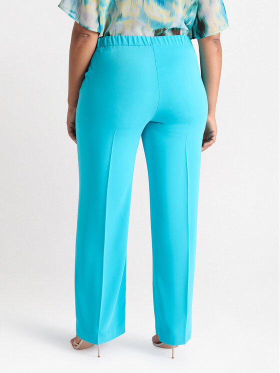 Fiorella Rubino Fiorella Rubino Pantaloni di tessuto P124T004819N014 Turchese Regular Fit