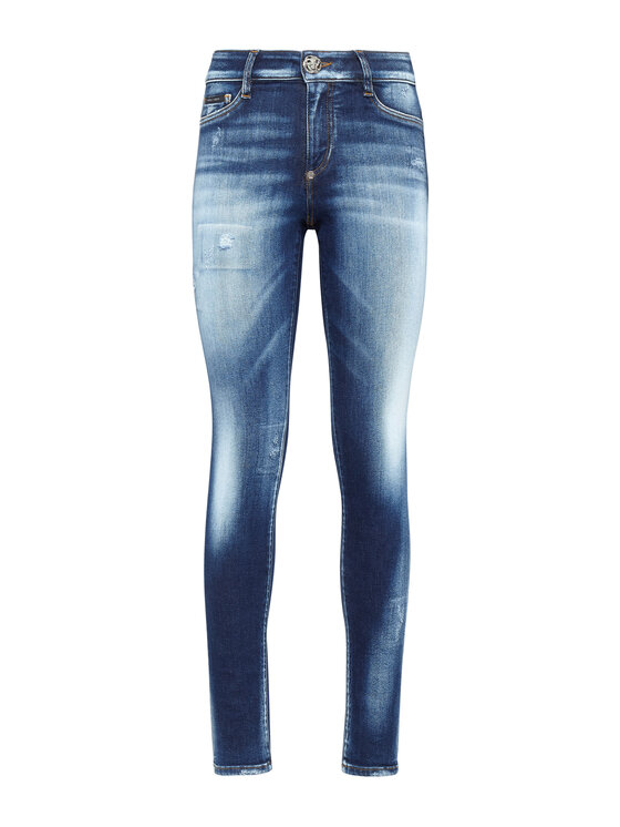 PHILIPP PLEIN PHILIPP PLEIN Jegginsy 2083 Niebieski jasny Jegging Fit
