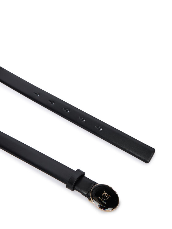 PINKO PINKO Жіночий ремінь Round Enamel H2 Belt 20252 PLT01 105466.A2QL Чорний