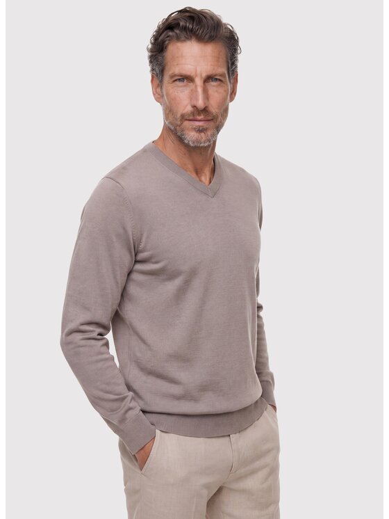 Pako Lorente Pako Lorente Sweter P26WP-2X-008 Beżowy Straight Fit