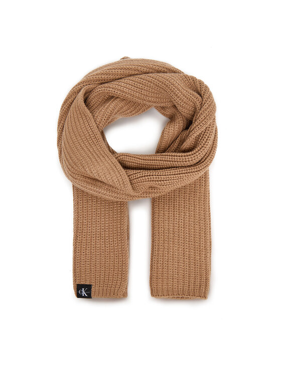 Calvin Klein Jeans Calvin Klein Jeans Σετ Κασκόλ και Σκούφος Monogram Rib Scarf Beanie Set IU0IU00638 Καφέ