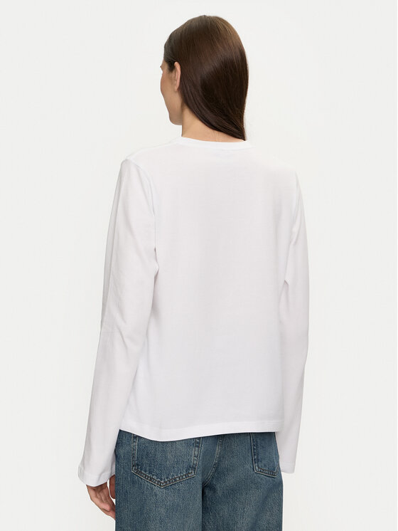 Tommy Hilfiger Tommy Hilfiger Блузка Logo WW0WW43620 Білий Regular Fit