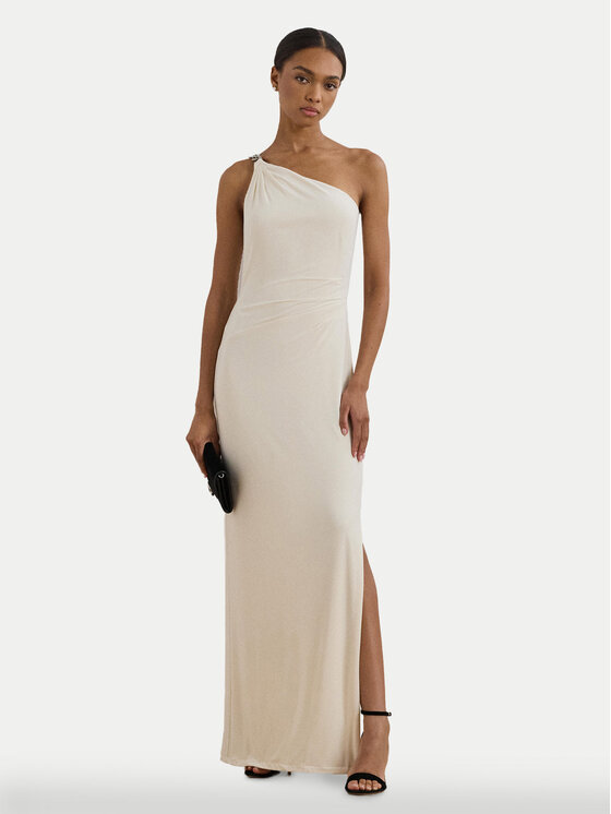 LAUREN RALPH LAUREN LAUREN RALPH LAUREN Estélyi ruha 2,53751E+11 Krém Slim Fit