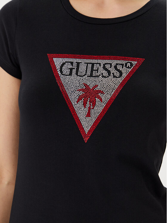 Guess Guess T-Shirt E5GI08 J1314 Czarny Slim Fit