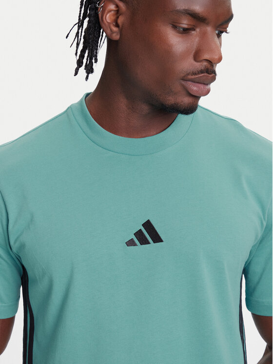 adidas adidas T-Shirt Essentials 3-Stripes JX0732 Turkusowy Regular Fit