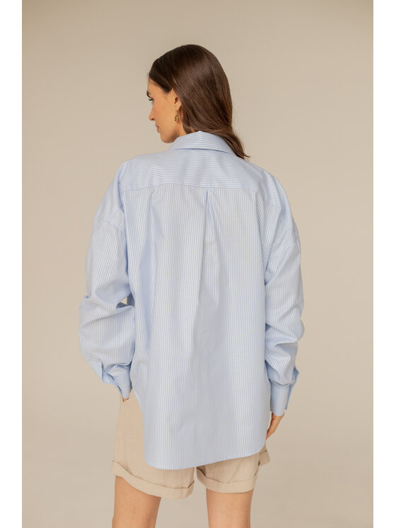Entelier Entelier Koszula Classic Niebieski Oversize