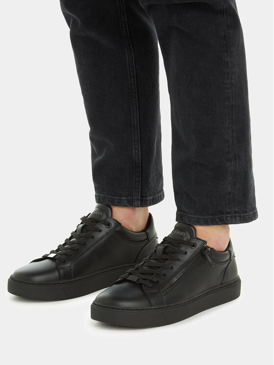 Calvin Klein Calvin Klein Sneakers Low Top Lace Up W/Zip Rubb HM0HM01268 Nero