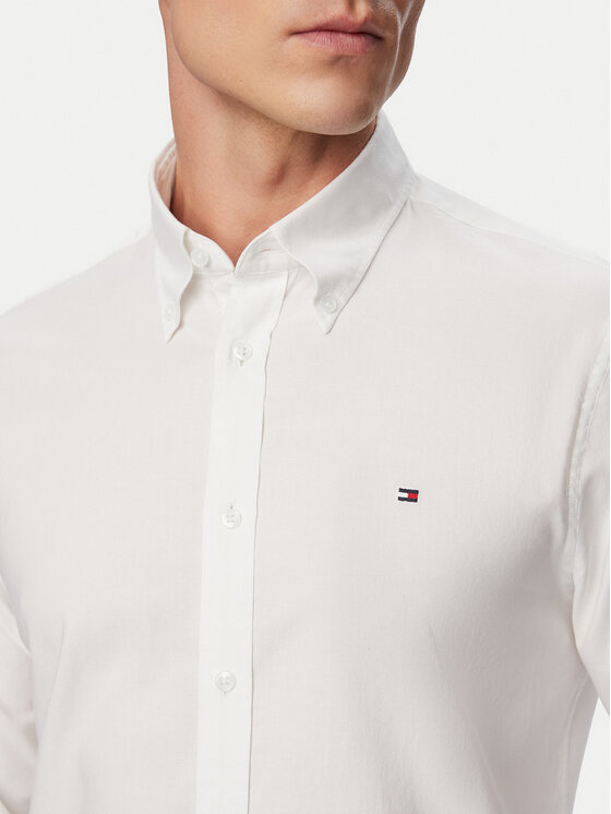Tommy Hilfiger Tommy Hilfiger Särk MW0MW38658 Valge Slim Fit