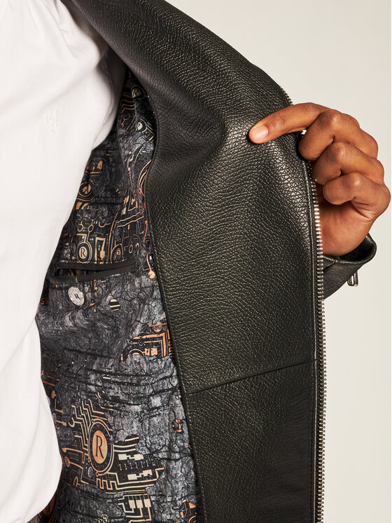 Rage Age Rage Age Giacca di pelle Memory 1 Nero Regular Fit