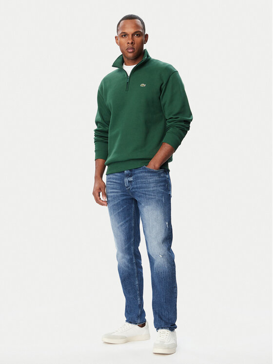Lacoste Lacoste Majica dugih rukava SH8866 Tamno zelena Regular Fit