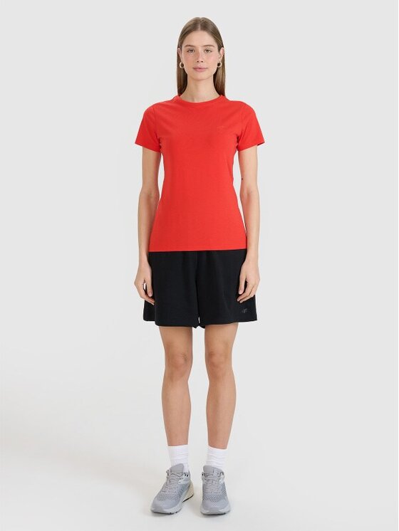 4F 4F T-Shirt NOS Czerwony Slim Fit
