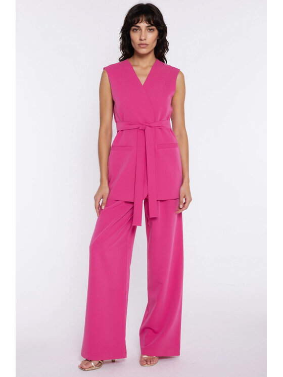 NIFE NIFE Kalhoty z materiálu SD138 Růžová Modern Relaxed Fit