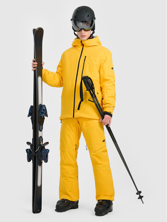 4F 4F Spodnie narciarskie SKI PERFORMANCE Żółty Regular Fit