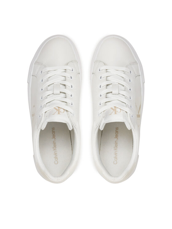 Calvin Klein Jeans Calvin Klein Jeans Laisvalaikio batai Vulc Flatform YW0YW01613 Balta