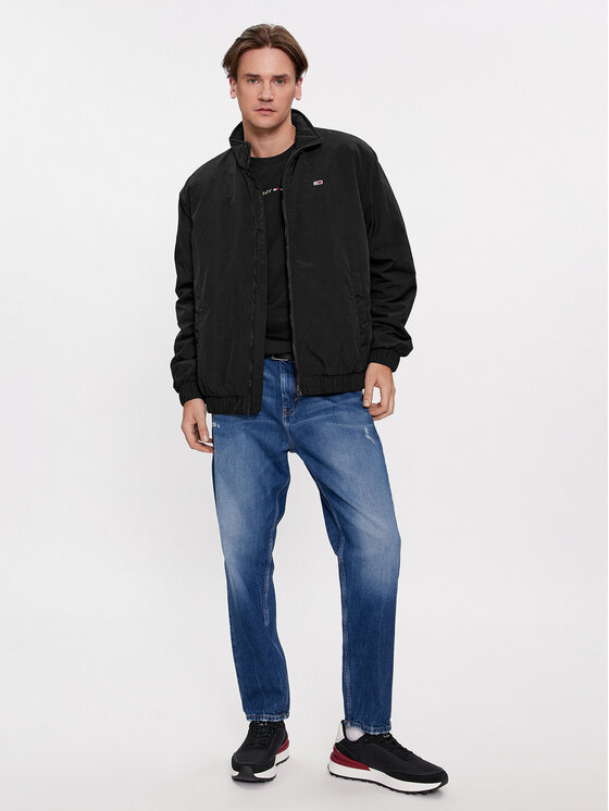 Tommy Jeans Tommy Jeans Μπόμπερ μπουφάν Essential DM0DM17238 Μαύρο Relaxed Fit