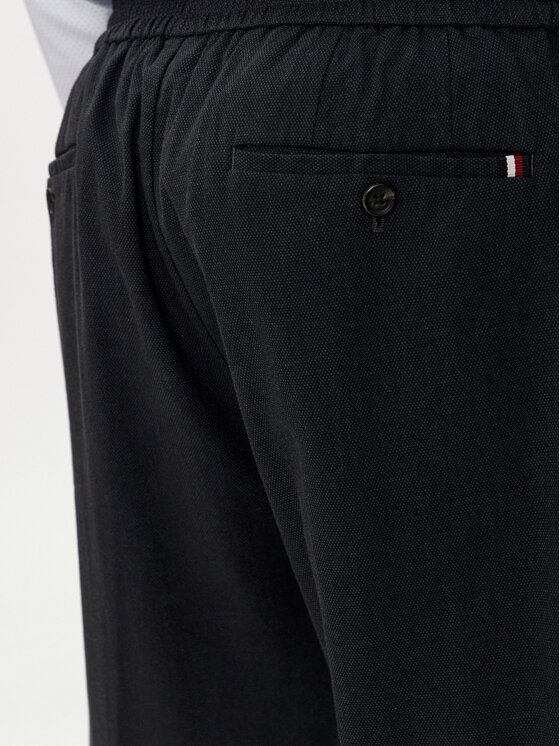 Tommy Hilfiger Tommy Hilfiger Chinosy Chelsea MW0MW33933 Granatowy Slim Fit