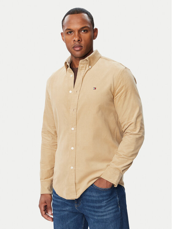 Tommy Hilfiger Tommy Hilfiger Särk Solid MW0MW40486 Beež Regular Fit