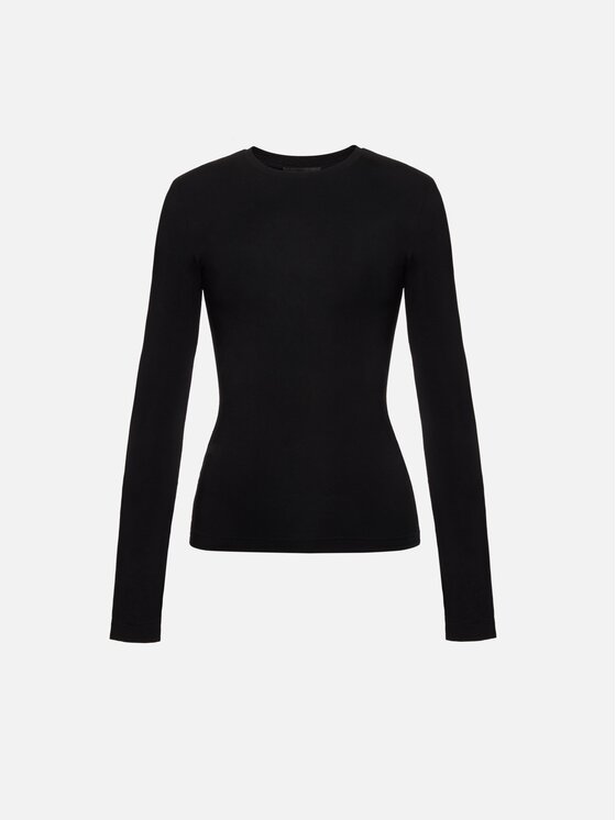 La Mania La Mania Longsleeve APRIL Czarny Basic Fit