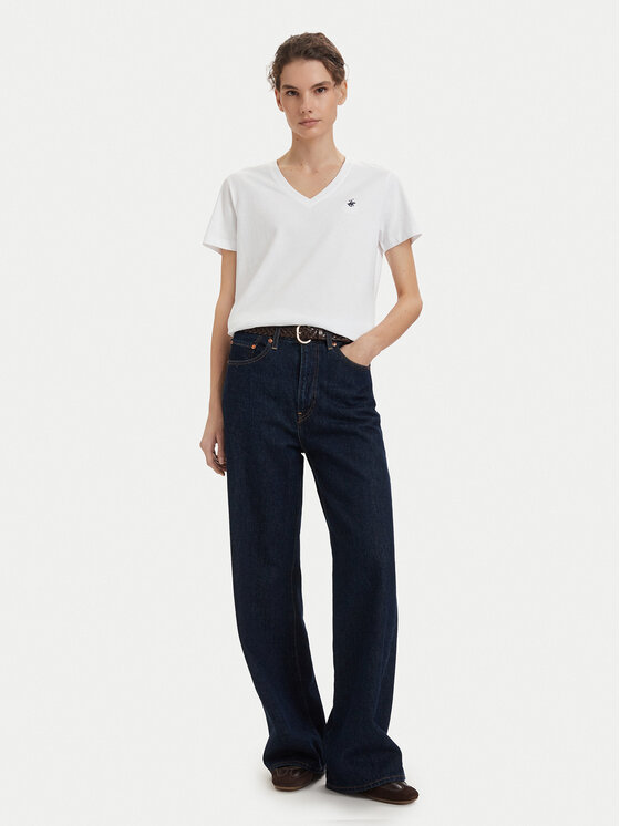 Beverly Hills Polo Club Beverly Hills Polo Club Majica P-SS26W-TS516518 Bela Regular Fit