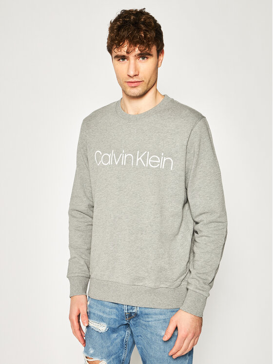 Calvin Klein Džemperis ar kapuci Logo K10K104059 Pelēks Regular Fit