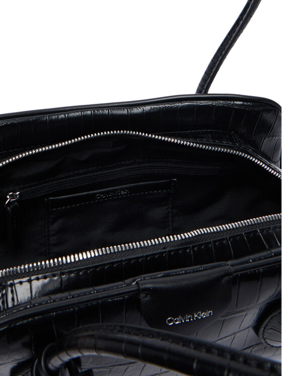 Calvin Klein Calvin Klein Rankinė Emblem Trio Croco Shoulder Bag LV04F3780G Juoda