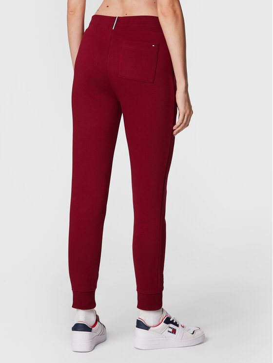 Tommy Hilfiger Tommy Hilfiger Spodnji del trenirke Monogram WW0WW37435 Bordo rdeča Regular Fit