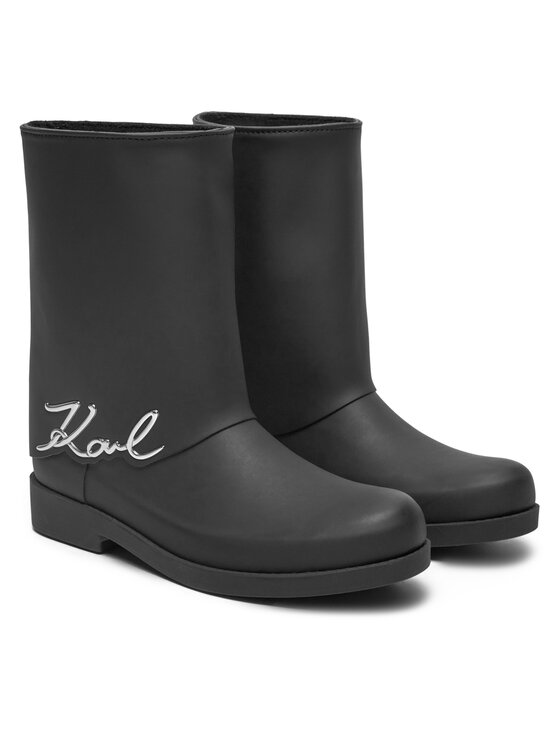 KARL LAGERFELD KARL LAGERFELD Gumijasti škornji Kalosh KL47064 Črna