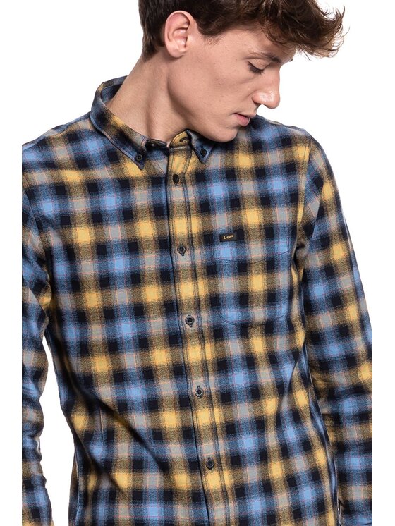 Lee Lee Camicia BUTTON DOWN Blu Regular Fit