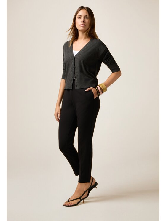 Oltre Oltre Pantaloni di tessuto P273J002361N033 Nero Regular Fit