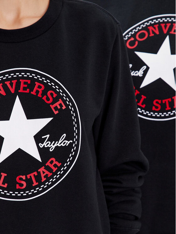 Converse Converse Bluză Unisex 10025471-A01 Negru Standard Fit