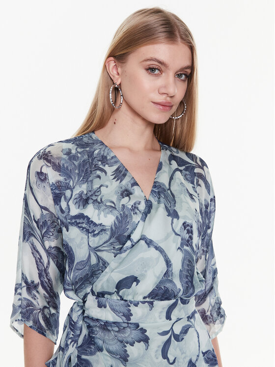 Guess Guess Vsakodnevna obleka W3RK52 WCWF2 Modra Regular Fit