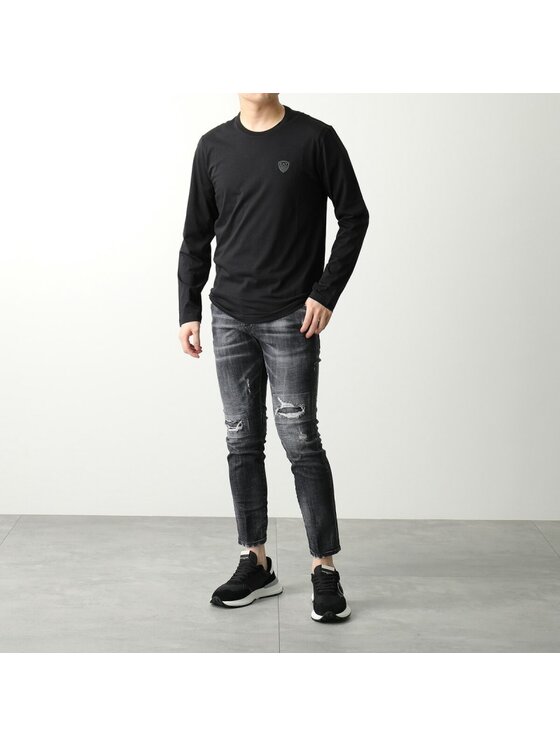 Emporio Armani Emporio Armani S dlouhým rukávem 8NPT09 PJNQZ Černá Slim Fit