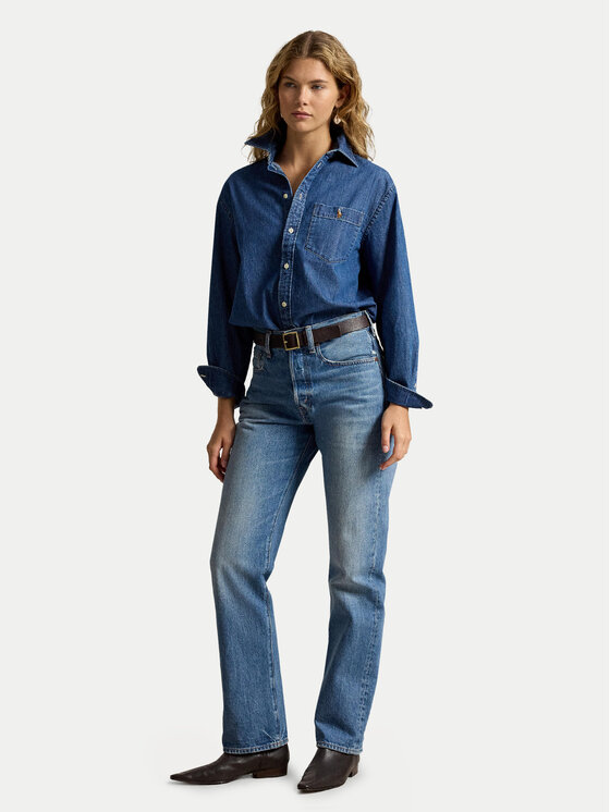 Polo Ralph Lauren Polo Ralph Lauren Jeans srajca 211B17146001 Modra Regular Fit