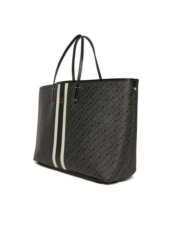 Tommy Hilfiger Tommy Hilfiger Soma Th Monoplay Le Maxi Tote AW0AW17697 Melns