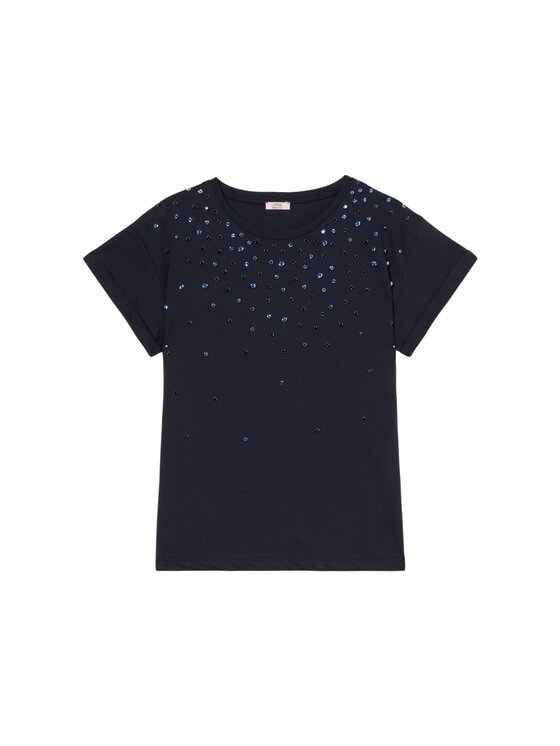 Oltre Oltre T-shirt G00HJ004344N034 Blu Regular Fit