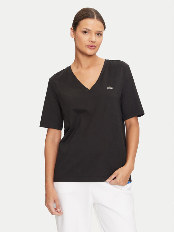 Lacoste T-shirt TF7300 Crna Regular Fit