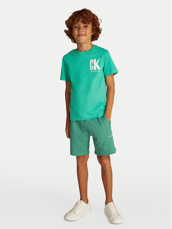 Calvin Klein Jeans Calvin Klein Jeans Majica Surf Graphic IB0IB02447 Zelena Regular Fit