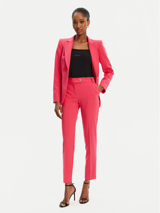 Rinascimento Rinascimento Pantaloni di tessuto CFC0122741003 Rosa Regular Fit