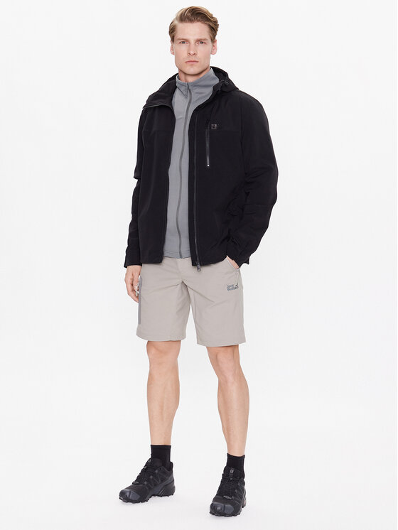 Jack Wolfskin Jack Wolfskin Neperpučiama striukė Desert Wind 1306412 Juoda Regular Fit