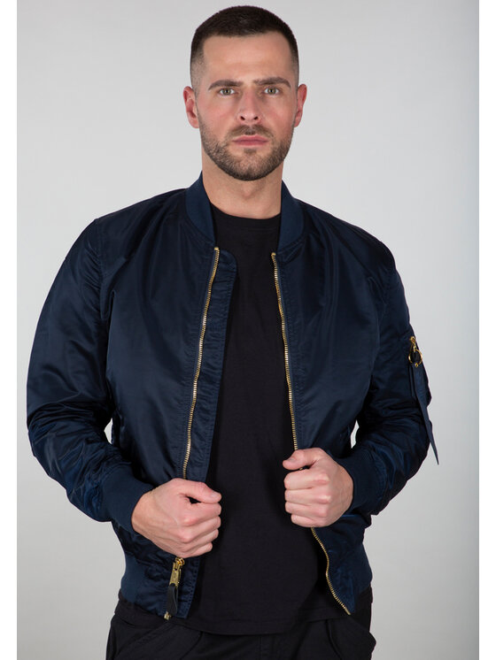 Alpha Industries Alpha Industries Kurtka bomber MA-1 VF Light Bomber Jacket Niebieski Slim Fit