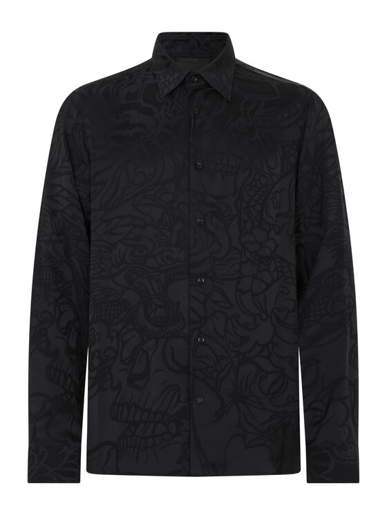 PHILIPP PLEIN PHILIPP PLEIN Koszula 30016 Czarny Regular Fit