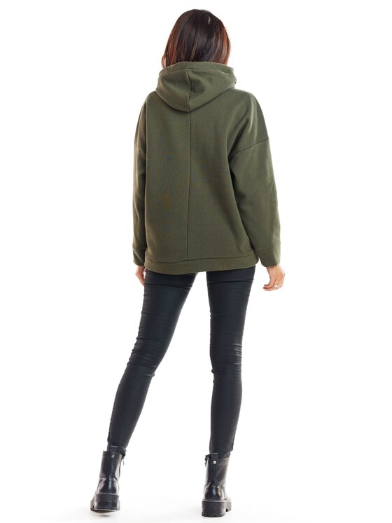 Infinite You Infinite You Mikina M223 Khaki Basic Fit