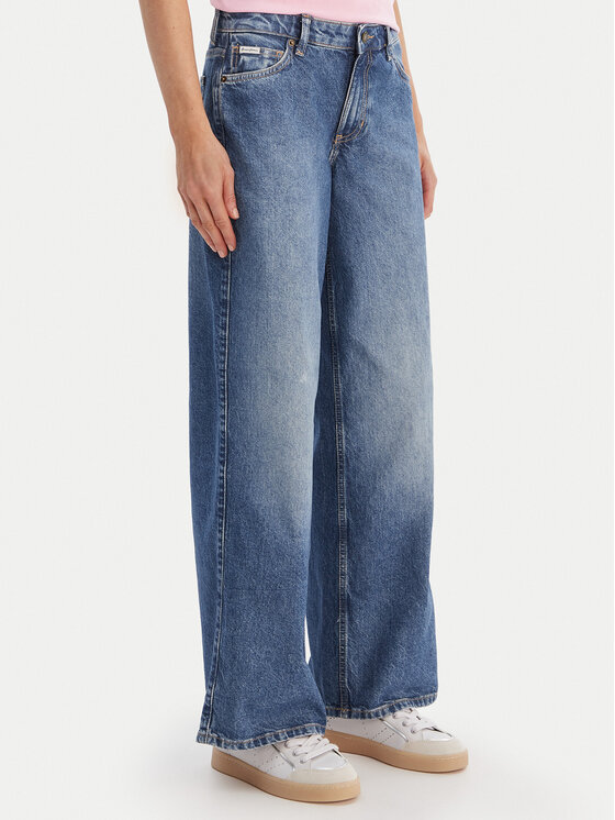 Guess Jeans Guess Jeans Blugi W5YA0Y D6333 Albastru Wide Leg