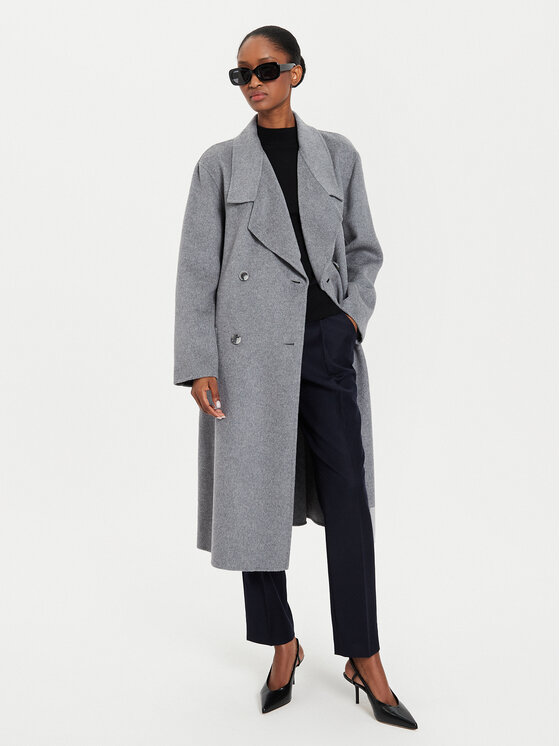 BOSS Boss Gyapjú kabát Clibari 50521160 Szürke Regular Fit